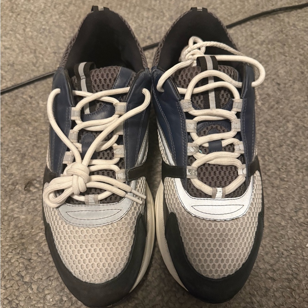 Dior Men's Sneakers - Blue, Gray, and White